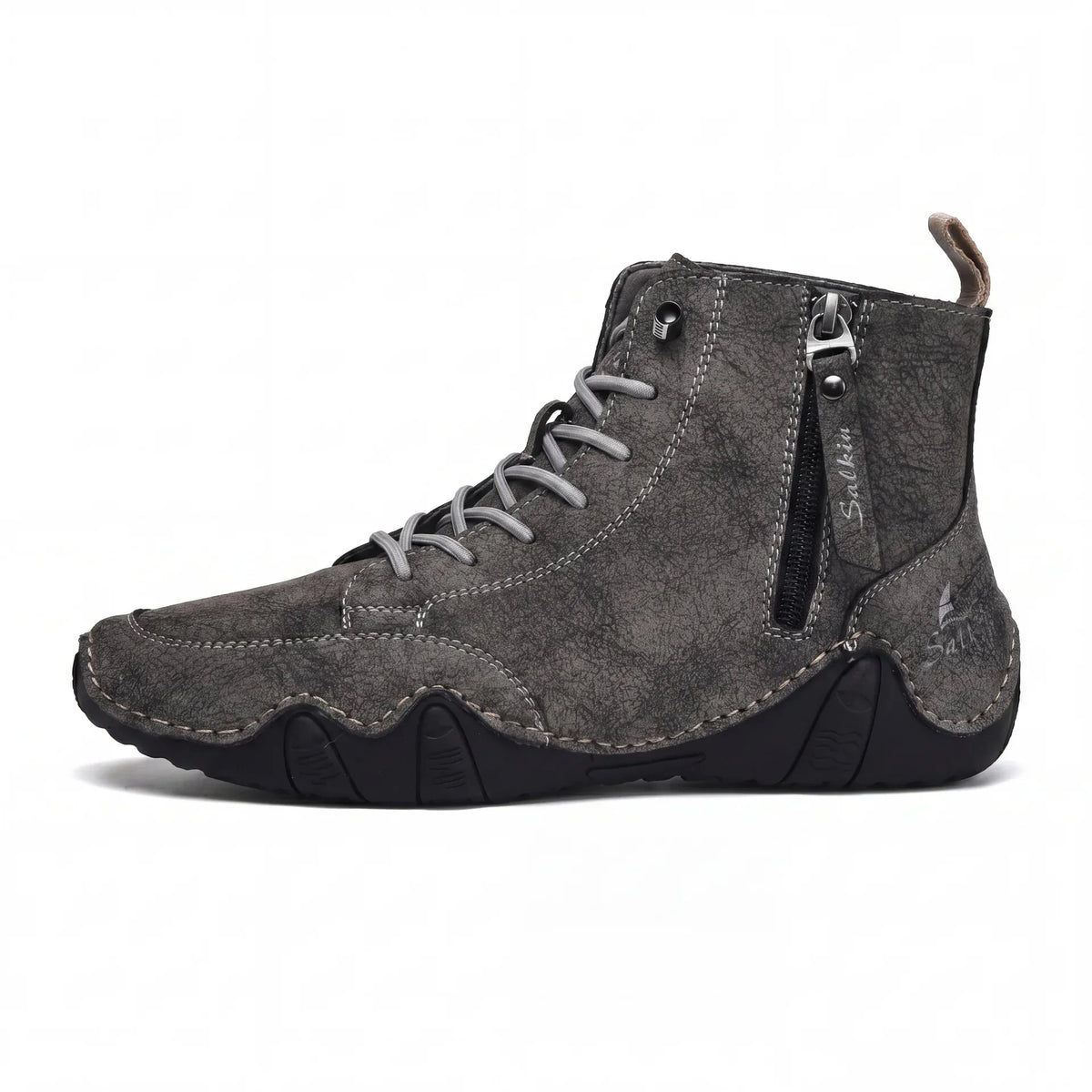 Chaussures Pieds-Nus Zippées Zero-Drop Cuir Vegan Déperlantes