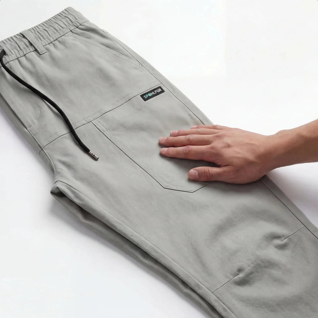 Pantalon Cargo Confortable Élastique à Grandes Poches
